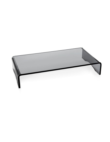 iPLEX Design - Supporto monitor ""OLY fume' - fumè Trasparente - 49x8,5x25 cm