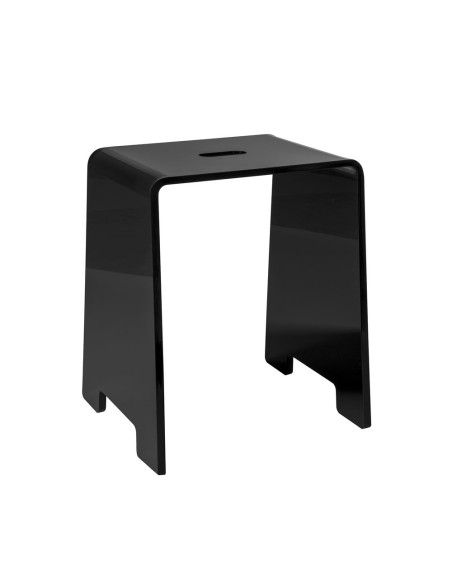 iPLEX Design - Calipso Sgabello Nero in plexiglass - 35,5x45x25 cm