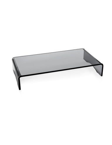 iPLEX Design - Supporto monitor ""OLY fume' - fumè Trasparente - 49x8,5x25 cm