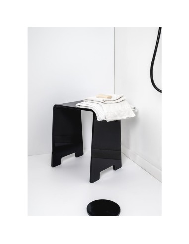 iPLEX Design - Calipso Sgabello Nero in plexiglass - 35,5x45x25 cm