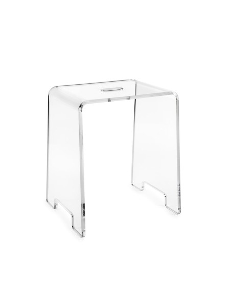 iPLEX Design - Calipso Sgabello Trasparente in plexiglass - 35,5x45x25 cm