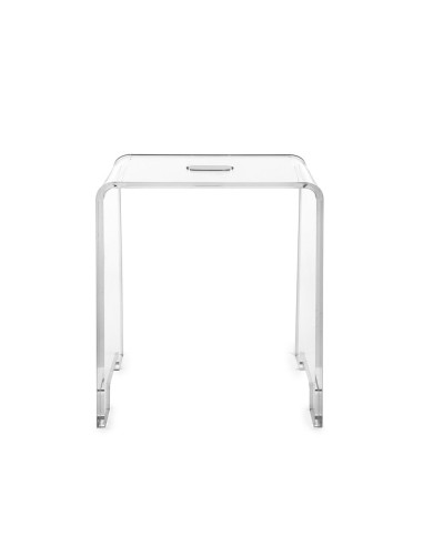 iPLEX Design - Calipso Sgabello Trasparente in plexiglass - 35,5x45x25 cm