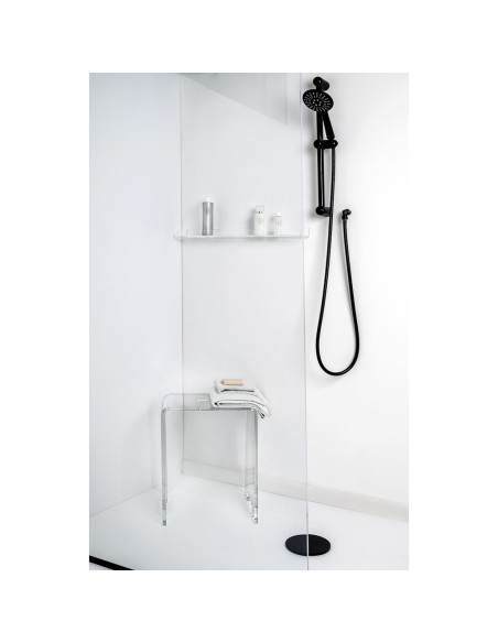 iPLEX Design - Calipso Sgabello Trasparente in plexiglass - 35,5x45x25 cm