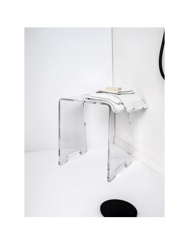 iPLEX Design - Calipso Sgabello Trasparente in plexiglass - 35,5x45x25 cm
