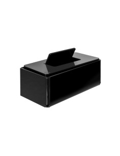 iPLEX Design - Calipso Porta Kleenex Nero in plexiglass - 25x9x12 cm