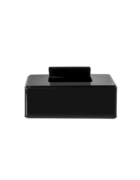 iPLEX Design - Calipso Porta Kleenex Nero in plexiglass - 25x9x12 cm