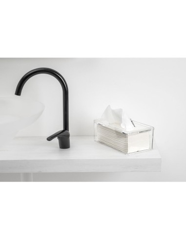 iPLEX Design - Calipso Porta Kleenex Trasparente in plexiglass - 25x9x12 cm