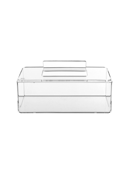 iPLEX Design - Calipso Porta Kleenex Trasparente in plexiglass - 25x9x12 cm