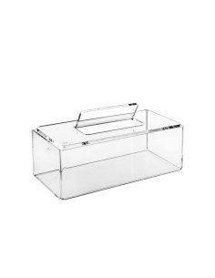 iPLEX Design - Calipso Porta Kleenex Trasparente in plexiglass - 25x9x12 cm