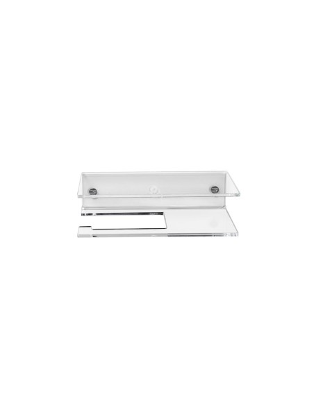 iPLEX Design - Calipso Portarotolo Trasparente in plexiglass - 23x7x10 cm