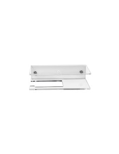 iPLEX Design - Calipso Portarotolo Trasparente in plexiglass - 23x7x10 cm
