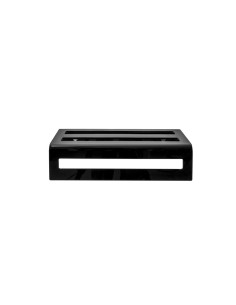 iPLEX Design - Calipso Portasciugamani L.370 Nero in plexiglass - 37x10x16 cm