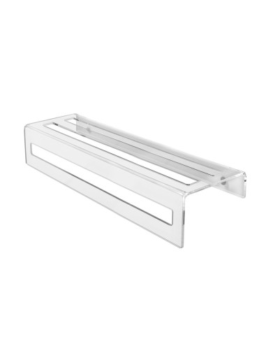 iPLEX Design - Calipso Portasciugamani L.600 Trasparente in plexiglass - 60x10x16 cm