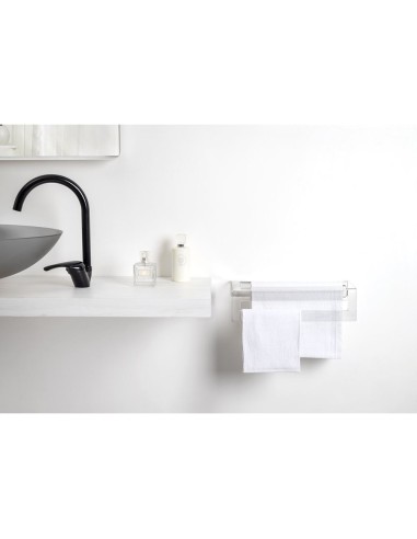 iPLEX Design - Calipso Portasciugamani L.370 Trasparente in plexiglass - 37x10x16 cm