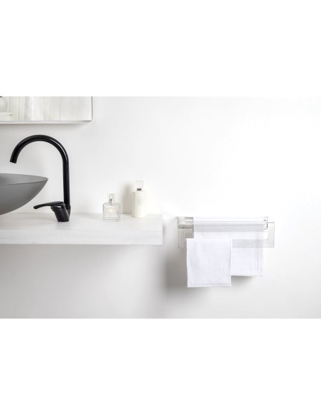 iPLEX Design - Calipso Portasciugamani L.370 Trasparente in plexiglass - 37x10x16 cm