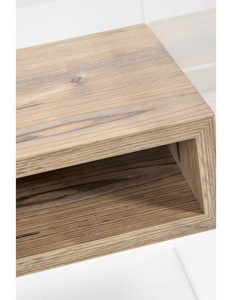 iPLEX Design - ""LYN"" TavolinoComodino Habitat rovere - Trasparente/marrone - 40x50x33 cm
