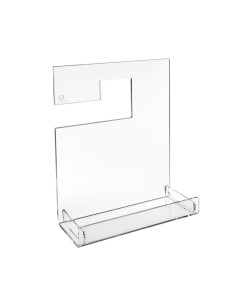 iPLEX Design - Calipso Mensola Doccia Gruccia Trasparente in plexiglass - 24x31,5x10 cm