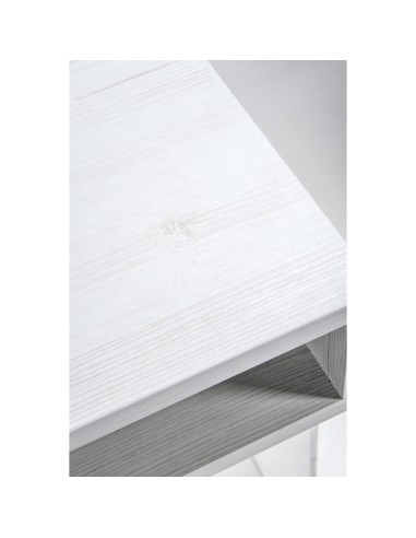 iPLEX Design - ""LYN"" TavolinoComodino Habitat bianco supremo - Trasparente/bianco - 40x50x33 cm