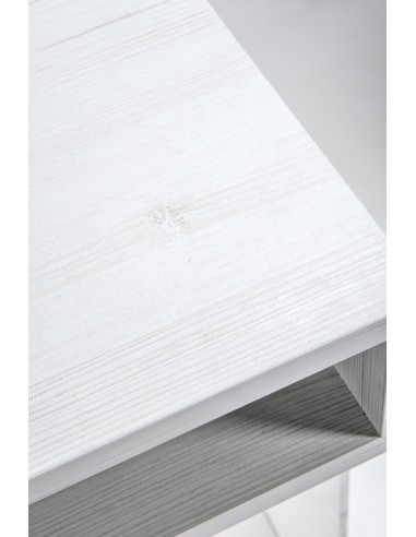iPLEX Design - ""LYN"" TavolinoComodino Habitat bianco supremo - Trasparente/bianco - 40x50x33 cm