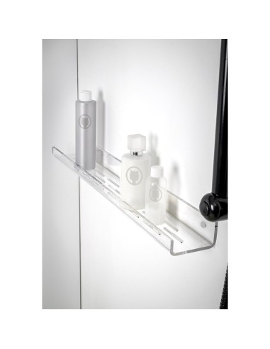 iPLEX Design - Calipso Mensola Doccia L.600 Trasparente in plexiglass - 60x4,5x8,5 cm