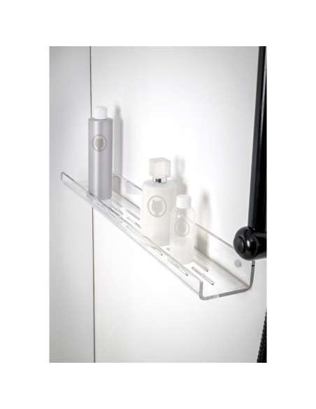 iPLEX Design - Calipso Mensola Doccia L.600 Trasparente in plexiglass - 60x4,5x8,5 cm