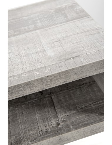 iPLEX Design - ""LYN"" TavolinoComodino Habitat grigio atrium - Trasparente/grigio - 40x50x33 cm