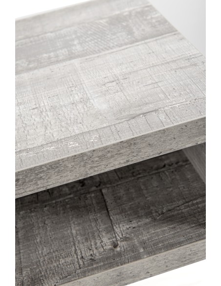 iPLEX Design - ""LYN"" TavolinoComodino Habitat grigio atrium - Trasparente/grigio - 40x50x33 cm