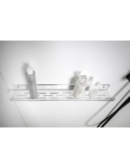 iPLEX Design - Calipso Mensola Doccia L.600 Trasparente in plexiglass - 60x4,5x8,5 cm
