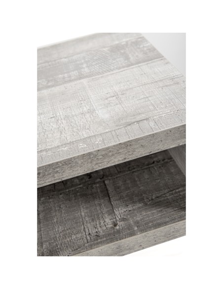 iPLEX Design - ""LYN"" TavolinoComodino Habitat grigio atrium - Trasparente/grigio - 40x50x33 cm