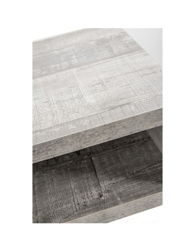 iPLEX Design - ""LYN"" TavolinoComodino Habitat grigio atrium - Trasparente/grigio - 40x50x33 cm