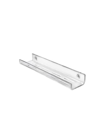 iPLEX Design - Calipso Mensola Doccia L.370 Trasparente in plexiglass - 37x4,5x8,5 cm