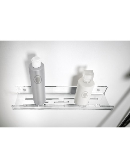 iPLEX Design - Calipso Mensola Doccia L.370 Trasparente in plexiglass - 37x4,5x8,5 cm