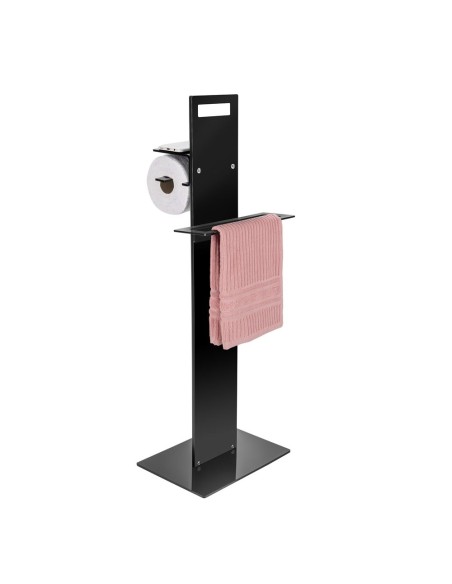 iPLEX Design - Calipso Piantana Nero in plexiglass - 31x86x23 cm