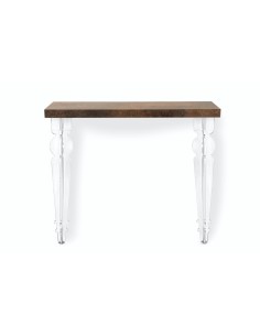 iPLEX Design - Consolle ""MAUGENIO"" Habitat corten - Trasparente/WOOD CORTEN - 100x86x32 cm