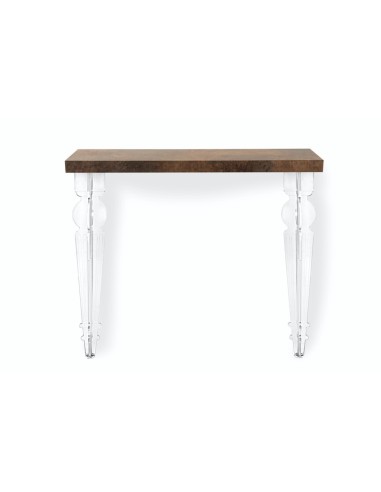 iPLEX Design - Consolle ""MAUGENIO"" Habitat corten - Trasparente/WOOD CORTEN - 100x86x32 cm