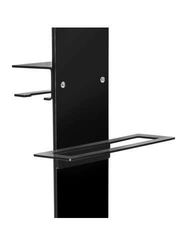 iPLEX Design - Calipso Piantana Nero in plexiglass - 31x86x23 cm