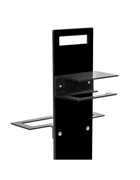 iPLEX Design - Calipso Piantana Nero in plexiglass - 31x86x23 cm