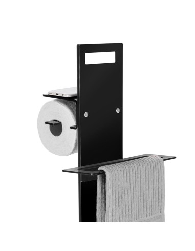 iPLEX Design - Calipso Piantana Nero in plexiglass - 31x86x23 cm