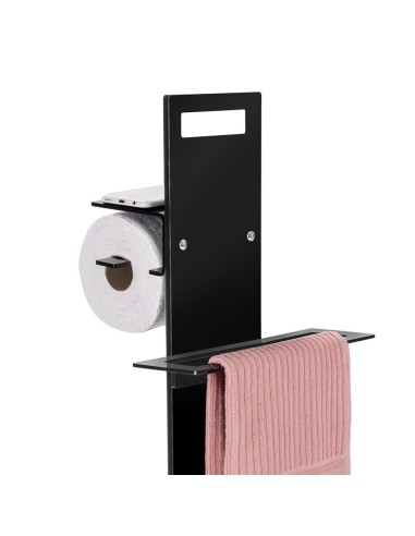 iPLEX Design - Calipso Piantana Nero in plexiglass - 31x86x23 cm