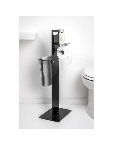 iPLEX Design - Calipso Piantana Nero in plexiglass - 31x86x23 cm