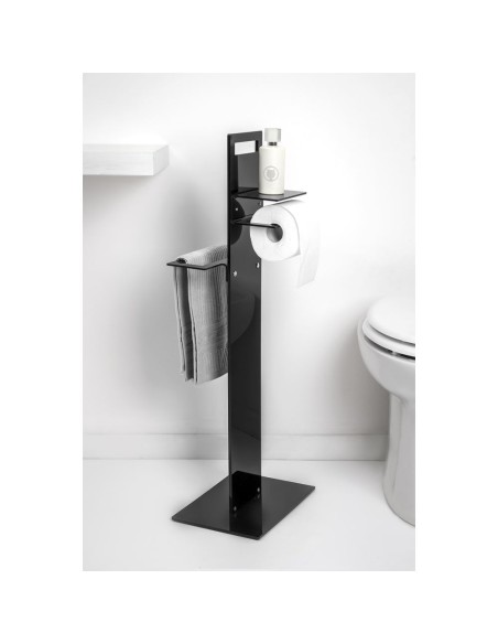 iPLEX Design - Calipso Piantana Nero in plexiglass - 31x86x23 cm