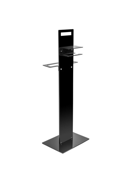 iPLEX Design - Calipso Piantana Nero in plexiglass - 31x86x23 cm