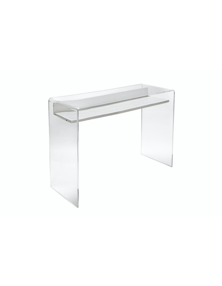 iPLEX Design - ""MOREMORE 18"" Scrivania Habitat bianco supremo - Trasparente/WOOD BIANCO - 100x75x40 cm