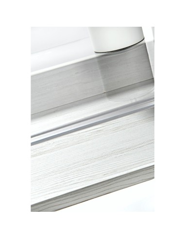 iPLEX Design - ""MOREMORE 18"" Scrivania Habitat bianco supremo - Trasparente/WOOD BIANCO - 100x75x40 cm