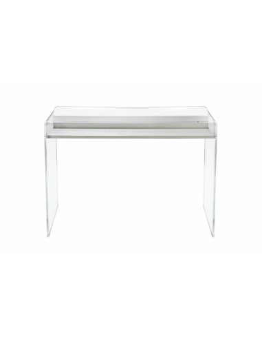 iPLEX Design - ""MOREMORE 18"" Scrivania Habitat bianco supremo - Trasparente/WOOD BIANCO - 100x75x40 cm