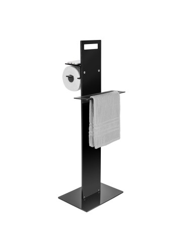 iPLEX Design - Calipso Piantana Nero in plexiglass - 31x86x23 cm