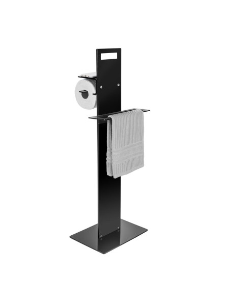 iPLEX Design - Calipso Piantana Nero in plexiglass - 31x86x23 cm