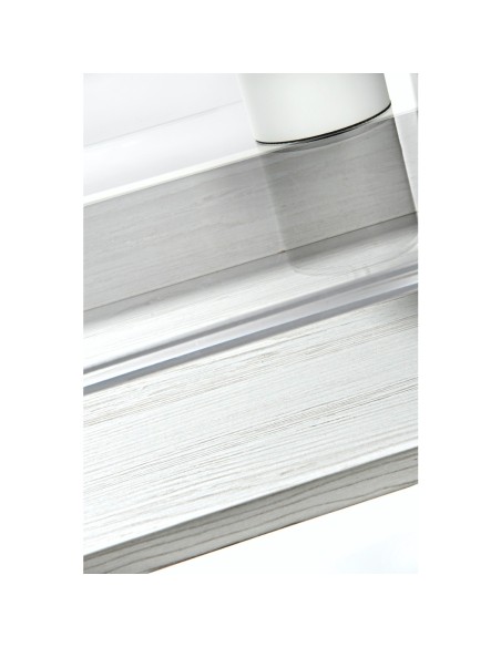 iPLEX Design - ""MOREMORE 18"" Scrivania Habitat bianco supremo - Trasparente/WOOD BIANCO - 100x75x40 cm