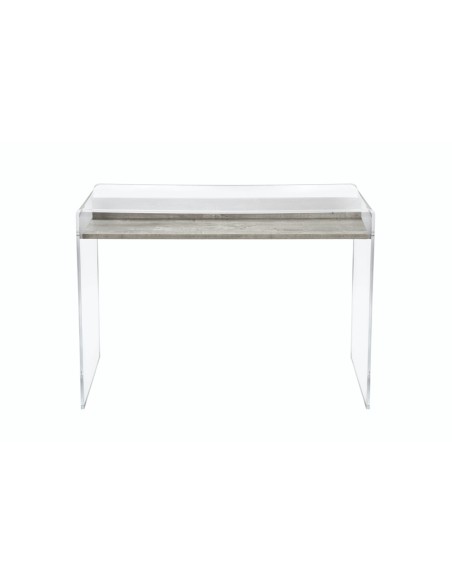 iPLEX Design - ""MOREMORE 18"" Scrivania Scrivania Habitat grigio atrium - Trasparente/WOOD GRIGIO - 100x75x40 cm
