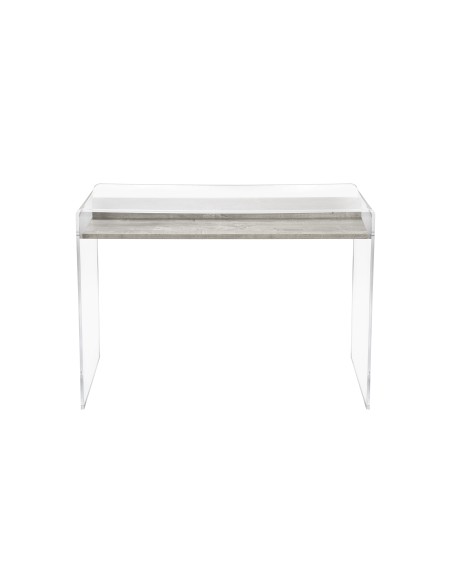 iPLEX Design - ""MOREMORE 18"" Scrivania Scrivania Habitat grigio atrium - Trasparente/WOOD GRIGIO - 100x75x40 cm